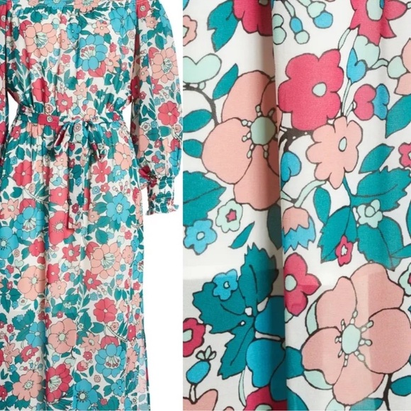 Charles Henry Floral Off The Shoulder Maxi Dress - Picture 7 of 16